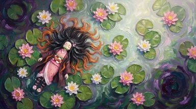 Entering and dissolving into Monet's Water Lilies.