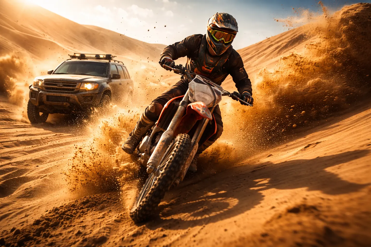 沙漠越野追拍 vs Kling 3 summary frame