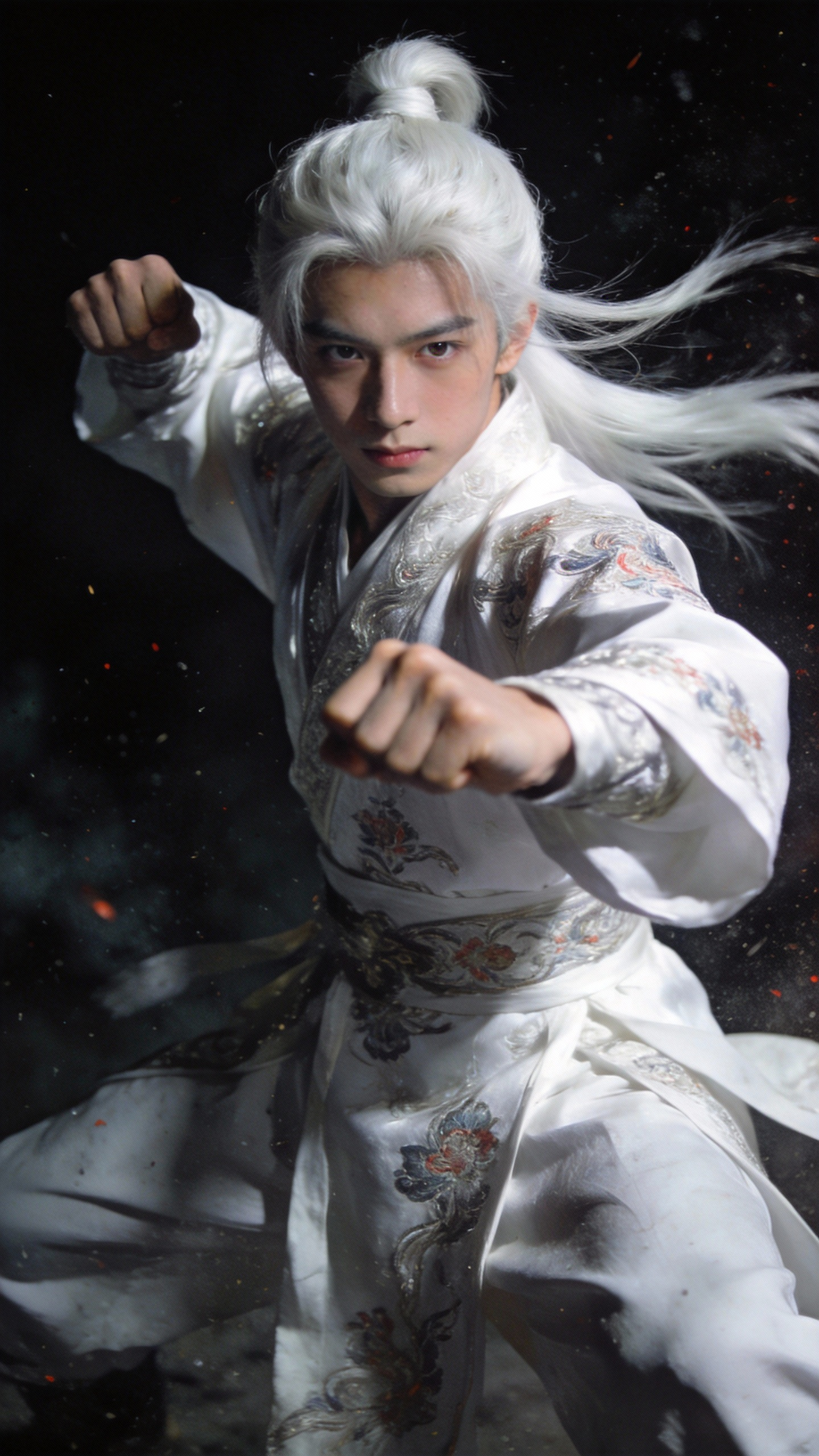 雙角色打鬥環繞運鏡（多視頻） - 參考圖 1